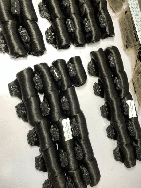 close up about vietnamese hair egg curly