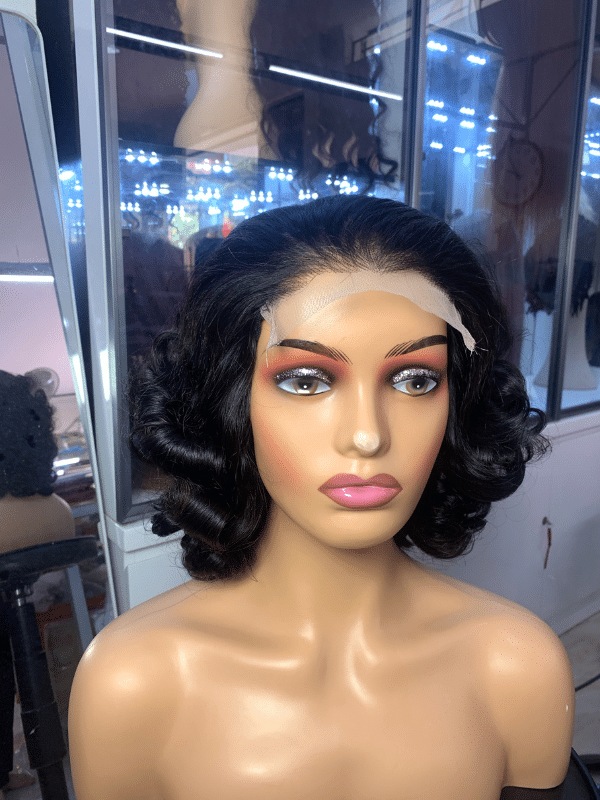 natural black funmi curly wig vietnamese hair