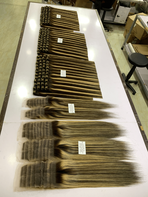 Big order piano blonde bone straight vietnamese hair