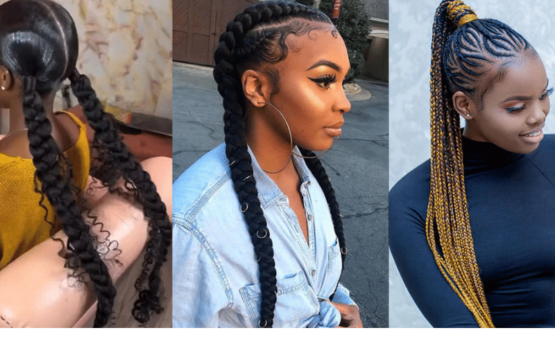 Braided ponytail