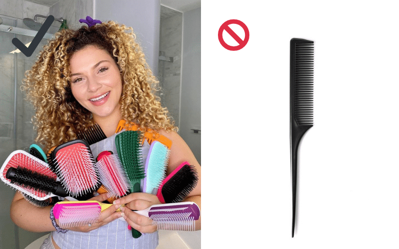 Detangle curly & wavy hair