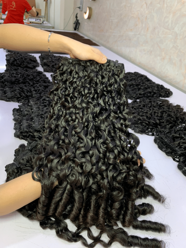 natural black burmese tight curly vietnamese hair